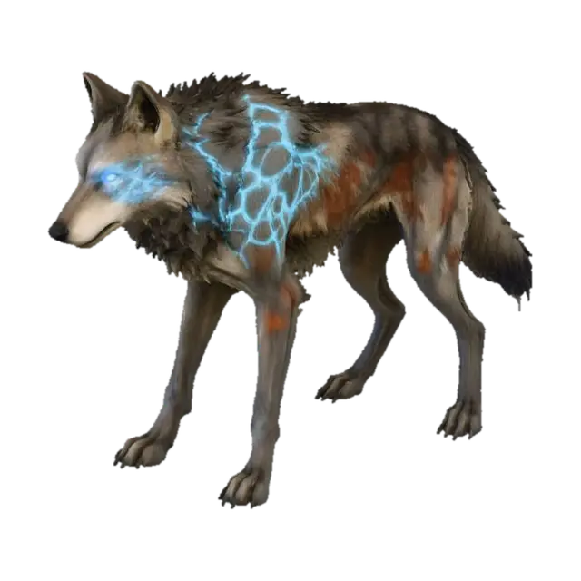 Thunderwolf Essence by ChatGPT 3D model, vytvořený pomocí AI