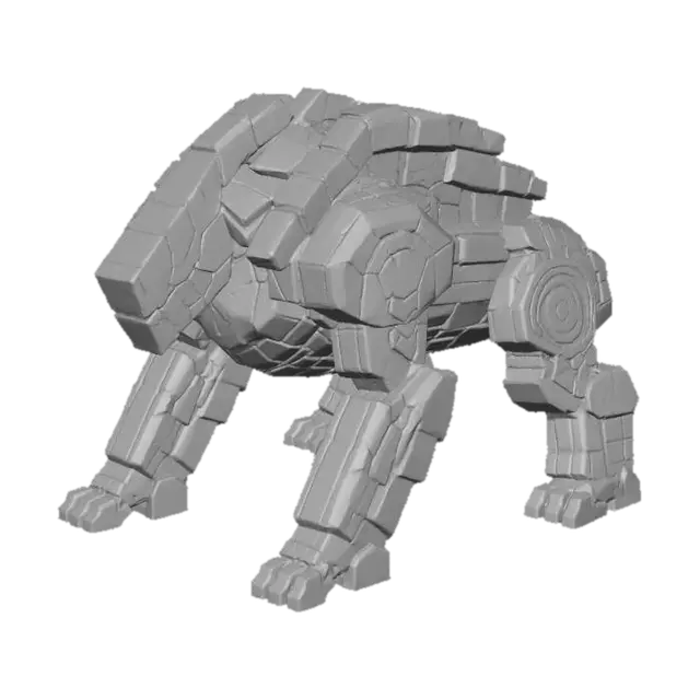 3D model for Massive Stone Siege-Beast by chatGPT