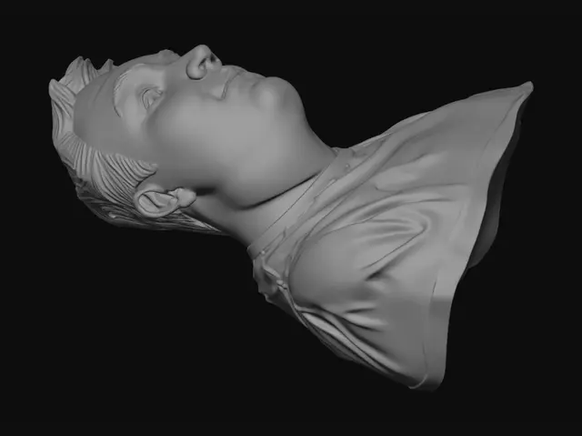 3D model for Blonde worker in a warehouse