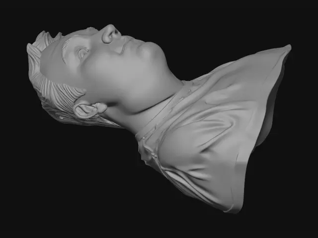 3D model for Blonde worker in a warehouse
