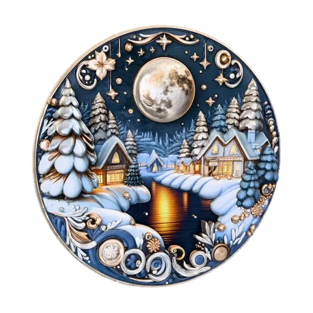 3D model for Moonlit Winter Village