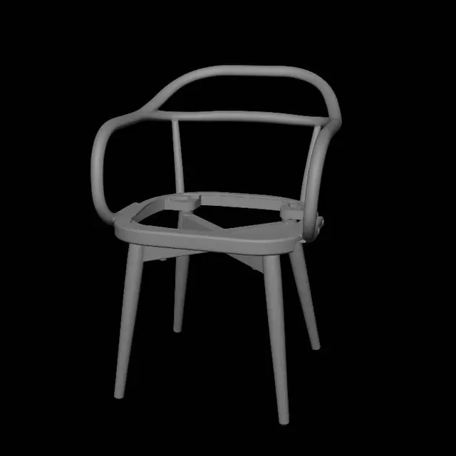 3D model for Looped Curves Chair