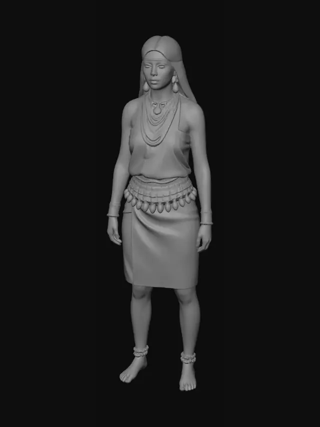 3D model for Red Adorned Heritage Front and Back