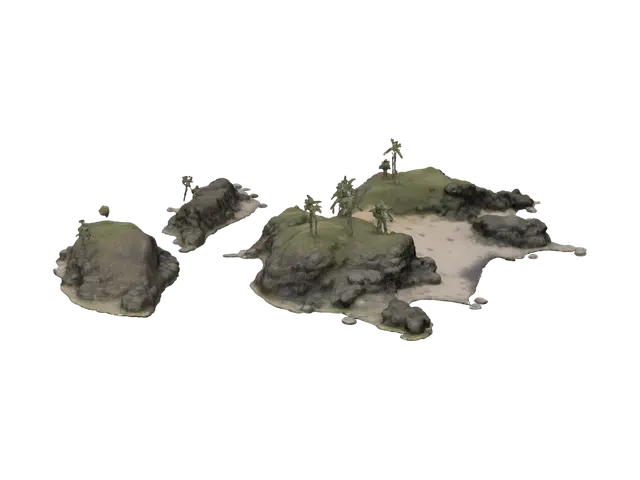 3D model for Three Palm Islands
