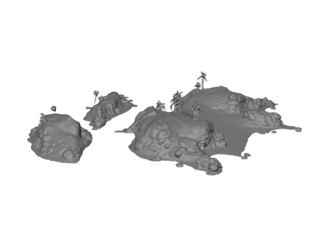3D model for Three Palm Islands
