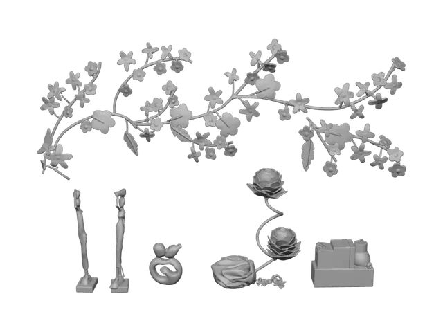 3D model for Blossoming Wall Vine