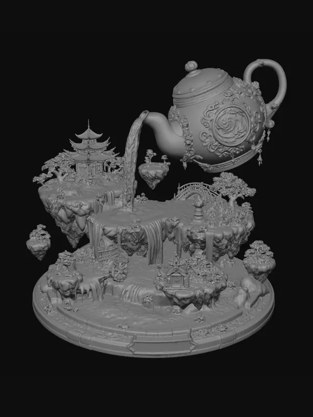 3D model for Teapot Falls