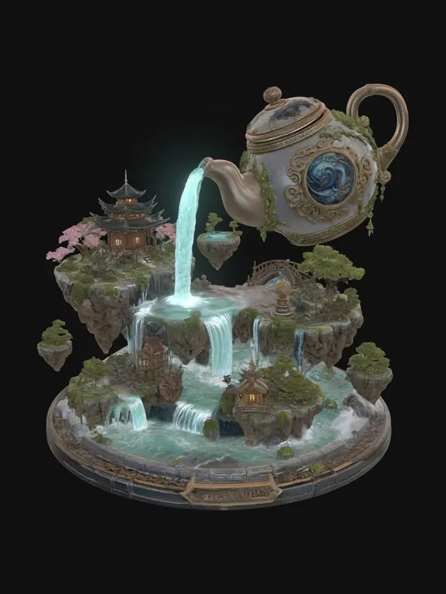 3D model for Teapot Falls