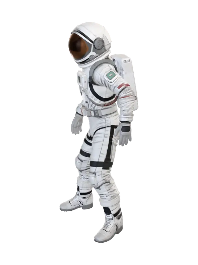 fais un astronaut - Satellite 3D model, vytvořený pomocí AI
