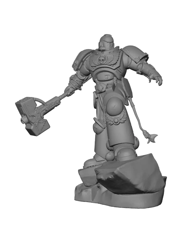 3D model for Ultramarine Space Marine Statue