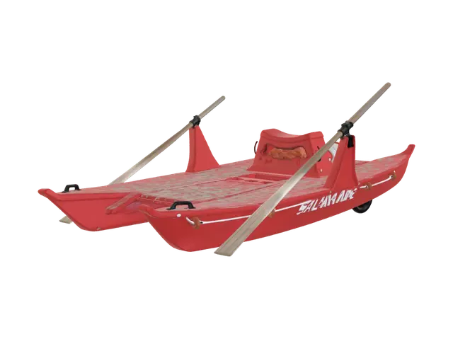 3D model for Red Lifeboat on the Beach