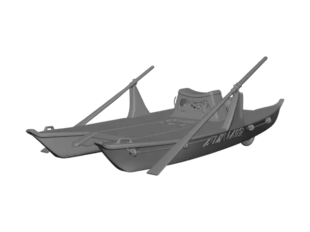 3D model for Red Lifeboat on the Beach