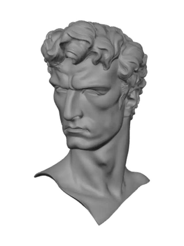 3D model for Contemplative Marble Bust