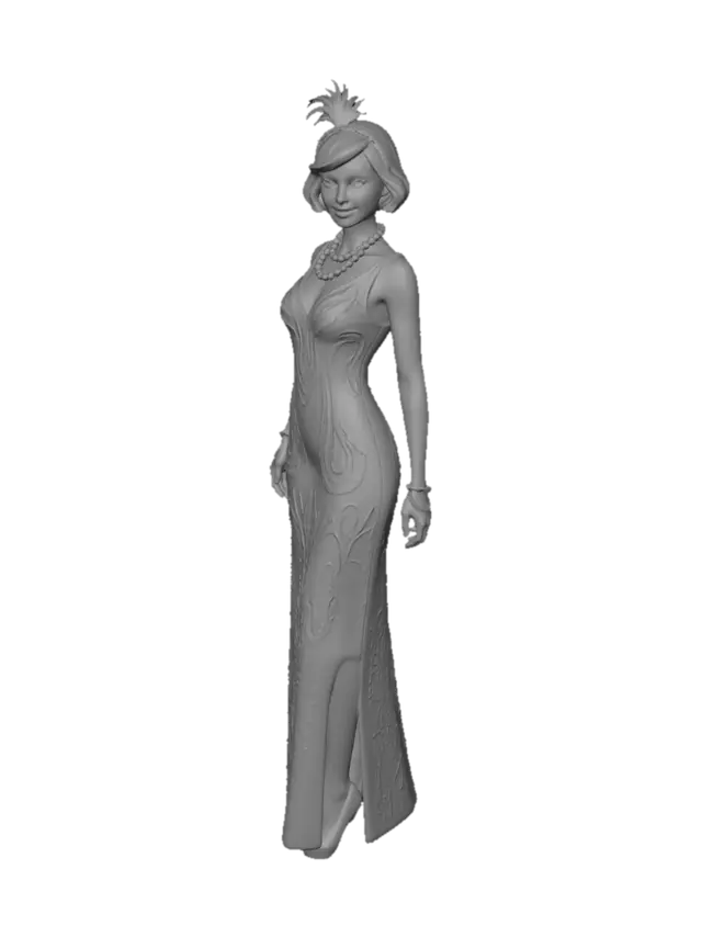 3D model for American pre-Code romance film style, 1930s aesthetics, early-1930s urban american golden thirties fashion, Ara Haswell as Nora