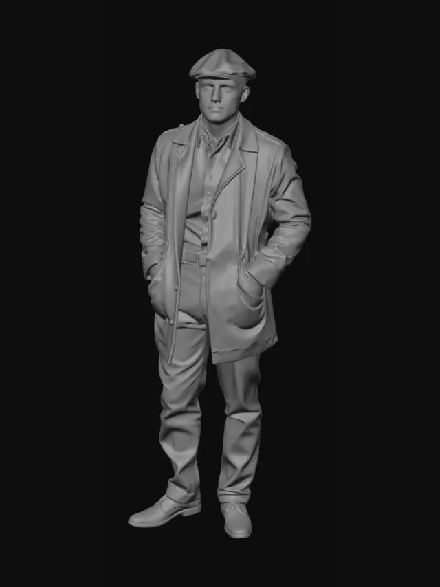 3D model for American silent melodrama film style, 1910s aesthetics, late-1910s rural Illinois fashion, Freeman Barnes as Sam Wah