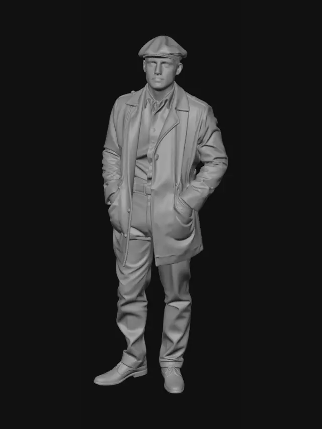 3D model for American silent melodrama film style, 1910s aesthetics, late-1910s rural Illinois fashion, Freeman Barnes as Sam Wah
