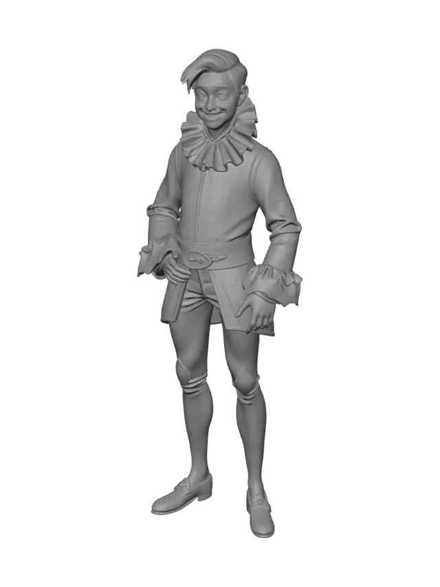 3D model for British style, early-16th-century aesthetics, Jacobean fashion, Kix, friend to Onesiphorus Hoard