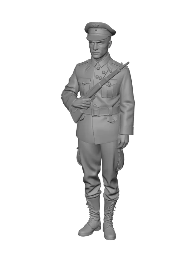 3D model for Soviet World War II film style, 1940s aesthetics, Great Patriotic War fashion, Dmitri Pavlov as Maksimov