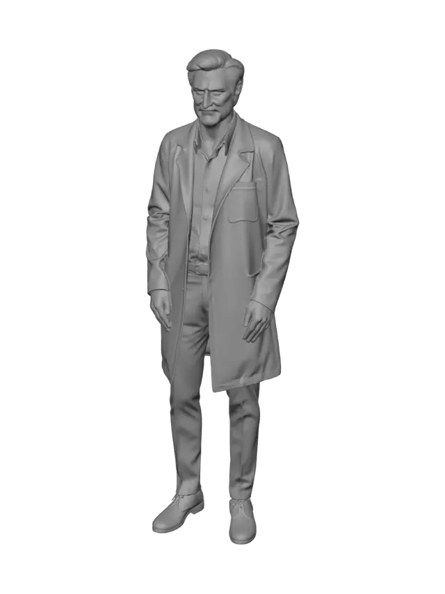 3D model for American adventure film style, 1960s aesthetics, early-1960s suburban French Polynesia-related doctor's fashion, Martin Brandt as Doctor Wexler