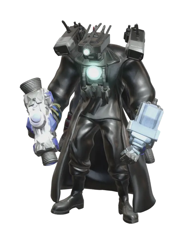 Titan Cameraman 3D model, vytvořený pomocí AI