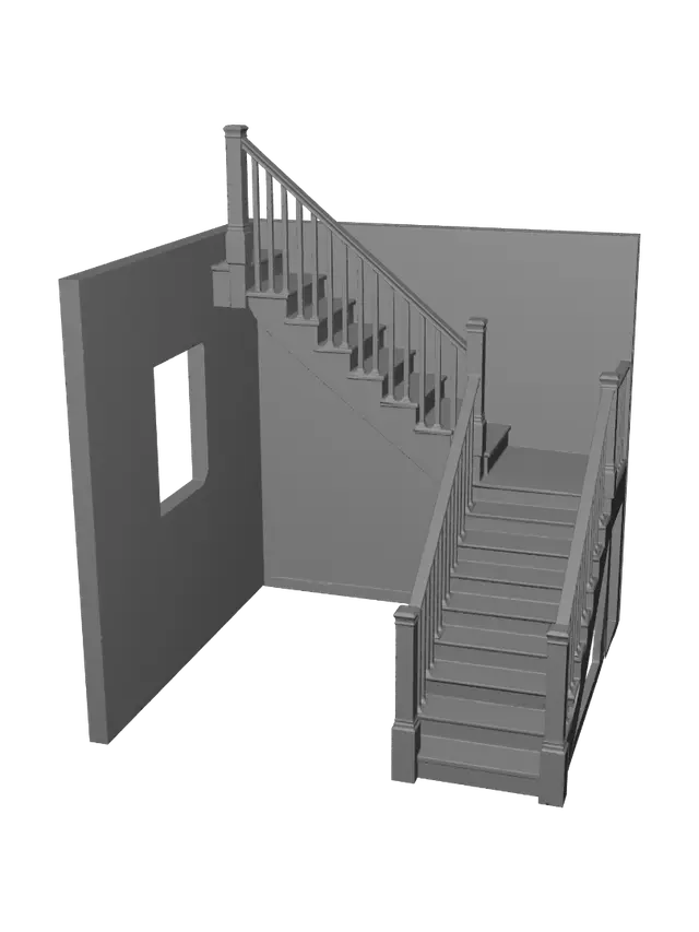 3D model for Watertight STL Staircase Blueprint