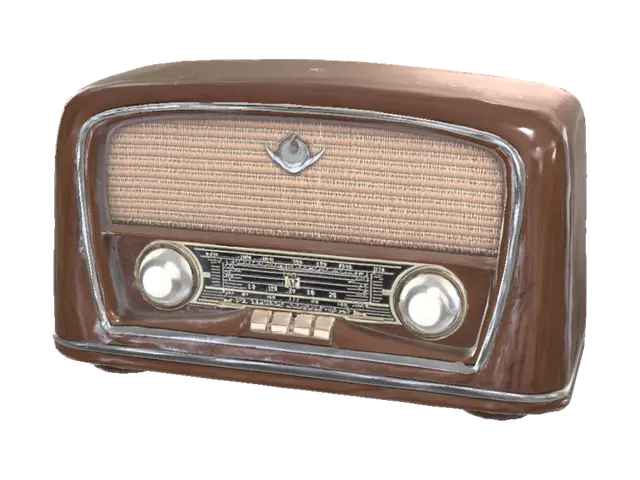 Vintage Wooden Radio - Nostalgia 3D model, vytvořený pomocí AI