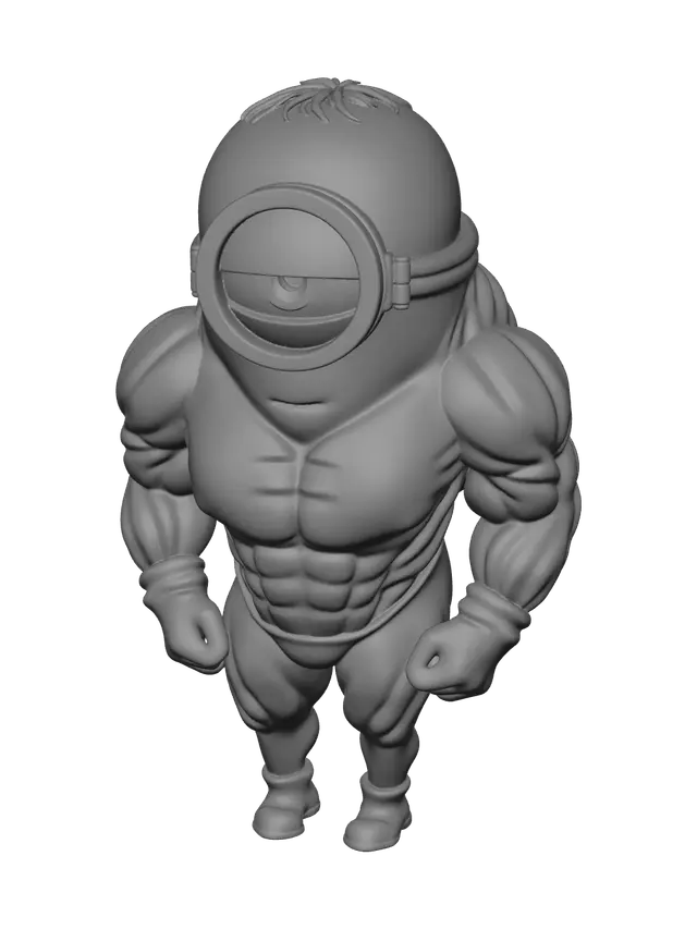 3D model for Low-Poly Buff Minion