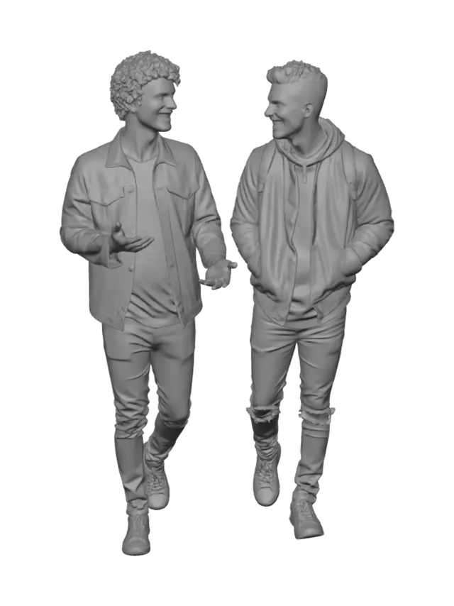3D model for Friends Walking