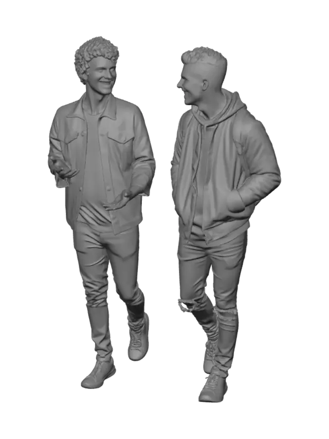 3D model for Friends Walking
