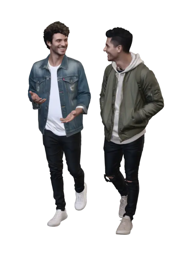 3D model for Friends Walking