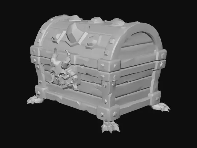 3D model for Horned Skull Chest of the Deep
