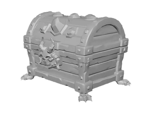 3D model for Horned Skull Chest of the Deep