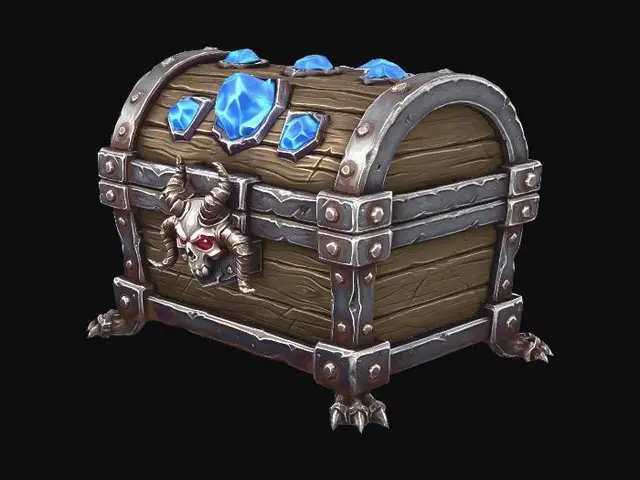 3D model for Horned Skull Chest of the Deep