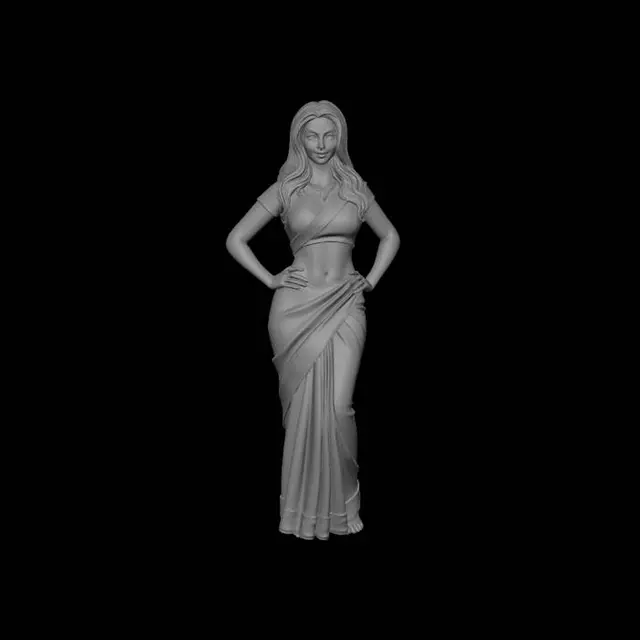 3D model for Magenta Saree Elegance