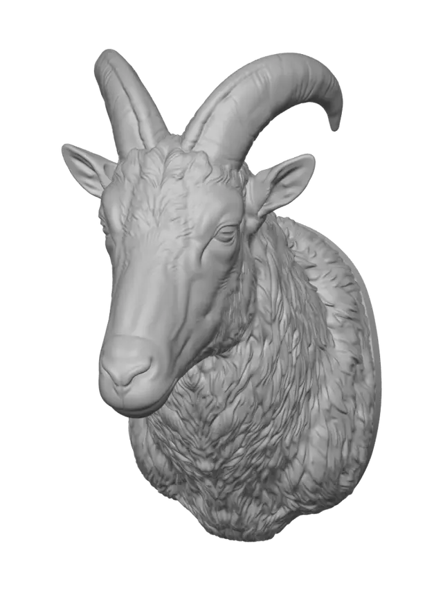3D model for Stone Ram Portrait