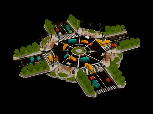3D model for Miniature Crossroads