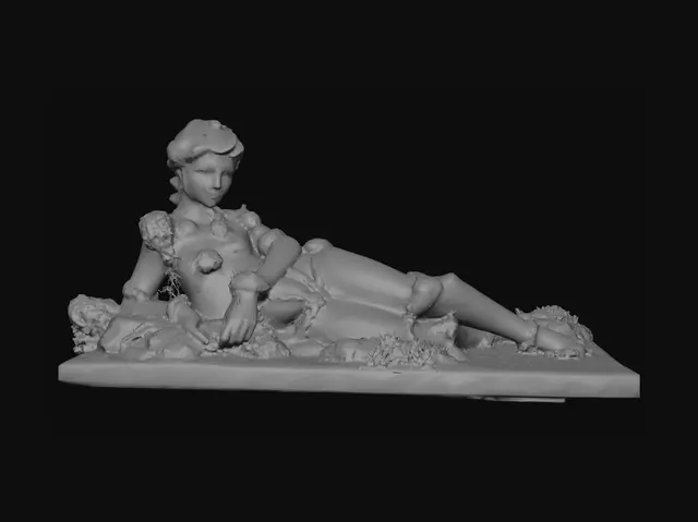 3D model for Mossy Reclining Muse