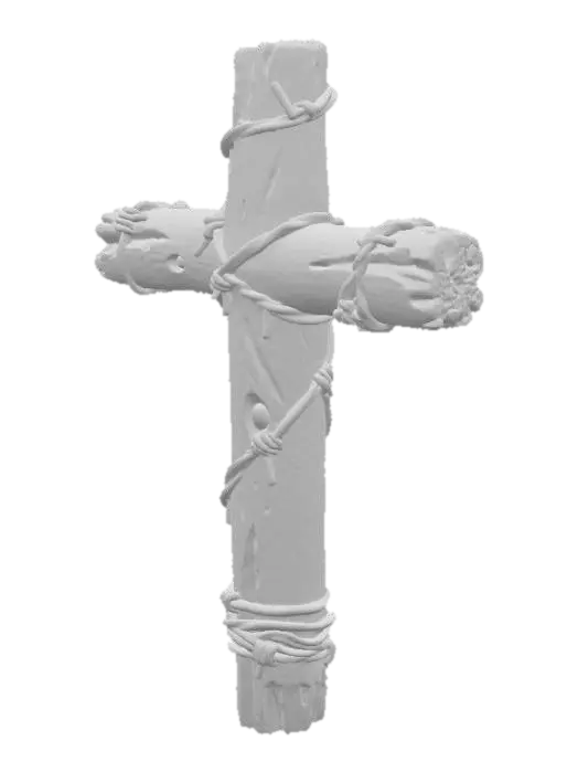 3D model for Rustic Wooden Cross