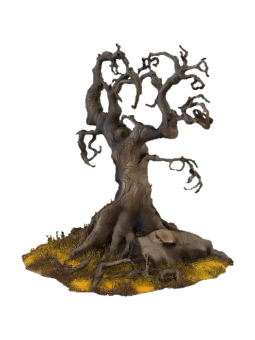 Gnarled tree - Organic 3D model, AI generated
