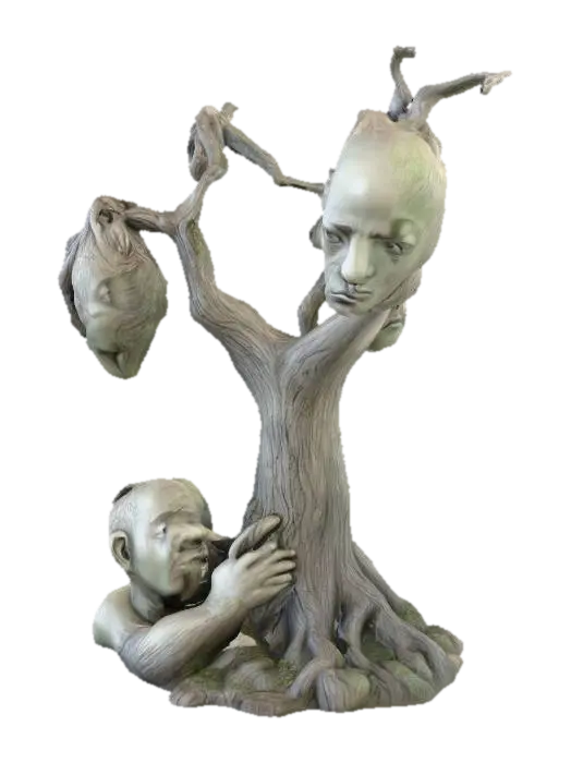 Tree of heads - Symbolic 3D model, vytvořený pomocí AI