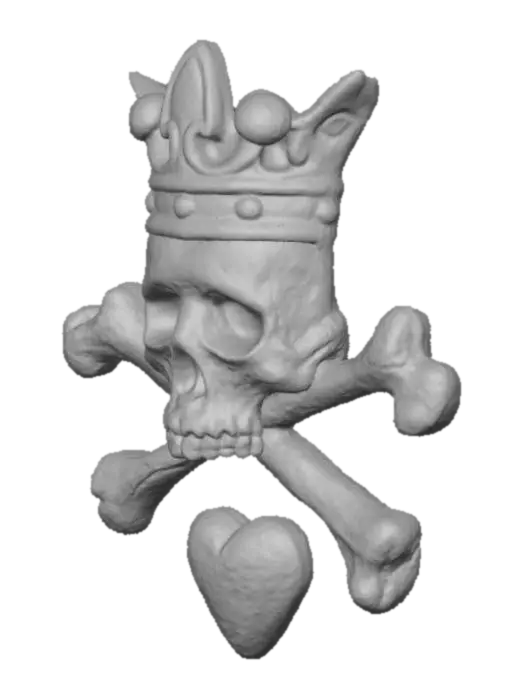 3D model for Crowned Skull Emblem, #Thanksgiving#