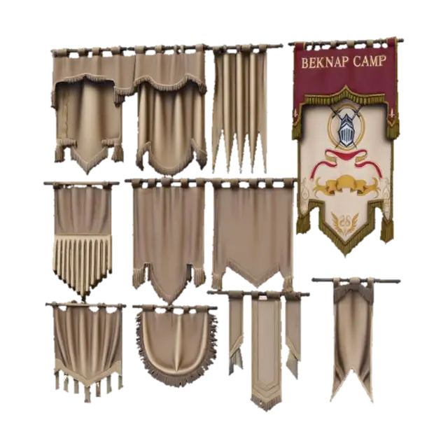 3D model for Medieval Banners Collection