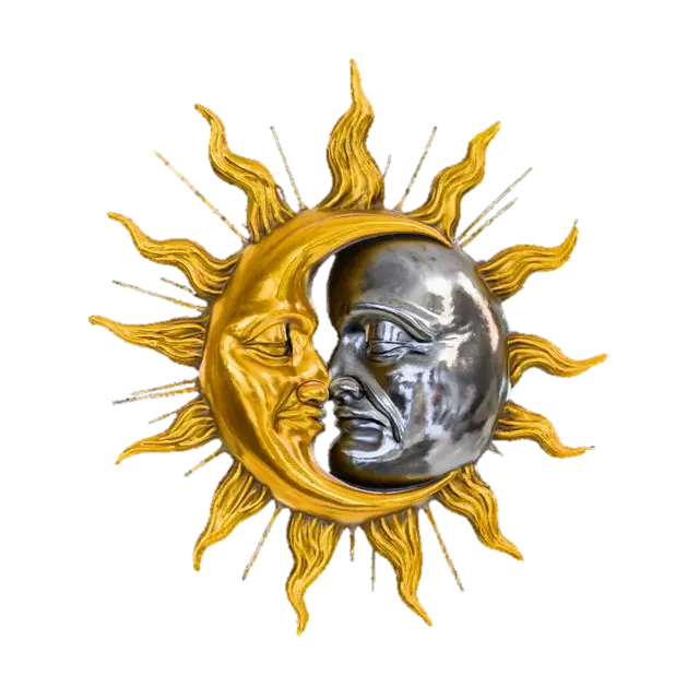 Sun and moon - Heavenly 3D model, vytvořený pomocí AI