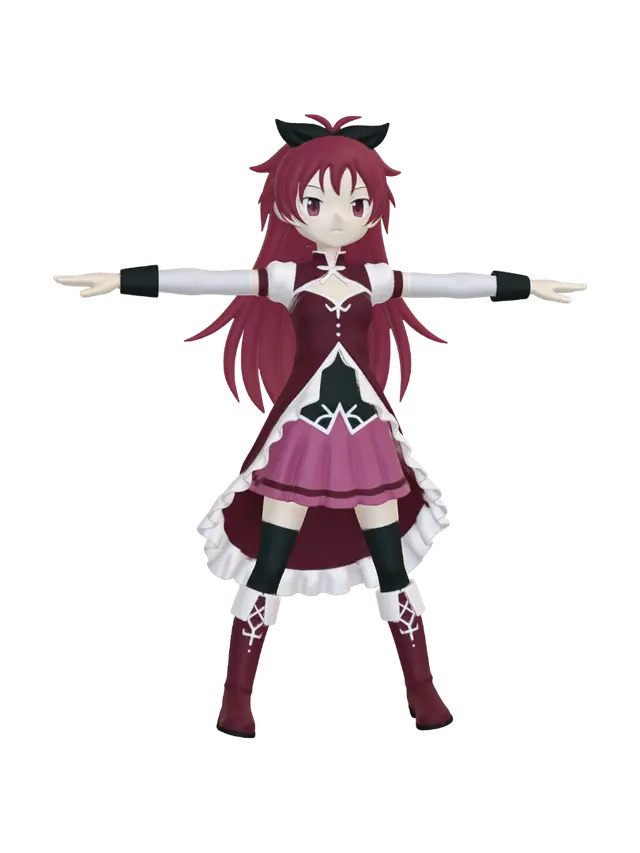 3D model for Kyoko Sakura Puella Magi Madoka Magica Figure