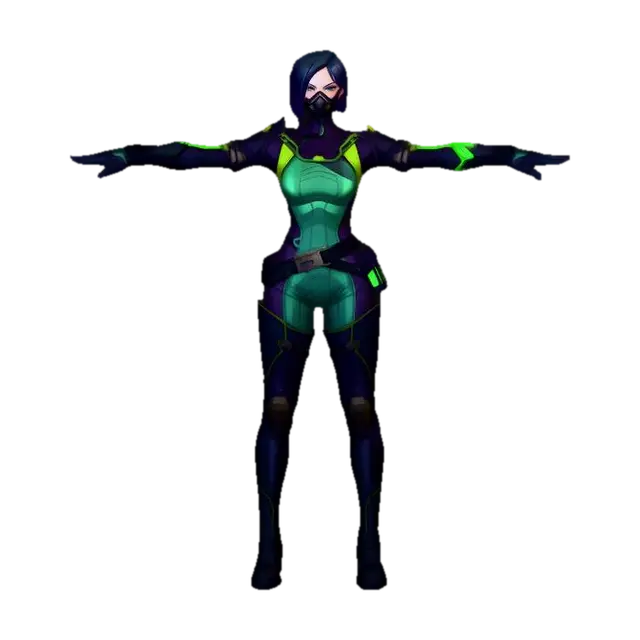 Modello 3D Viper (Valorant) - Agents, generato dall’IA