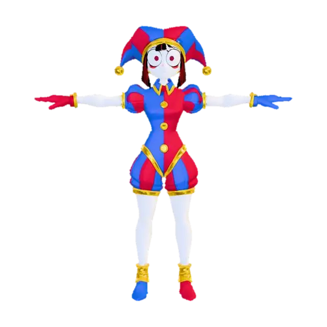 Modello 3D Pomni - Cg, generato dall’IA