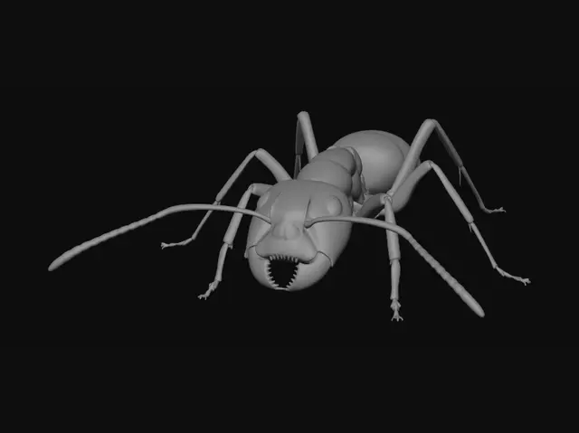 3D model for Carpenter Ant on a Wooden Surface