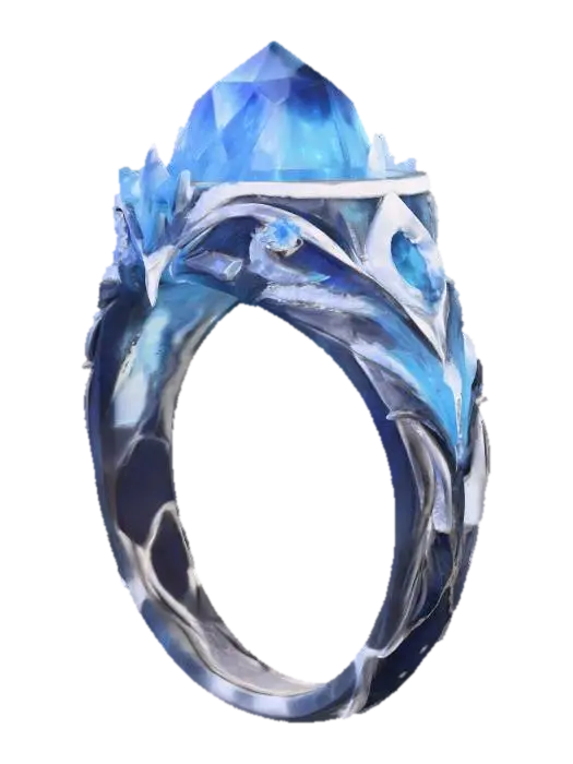 Glacial Ring 3D model, vytvořený pomocí AI