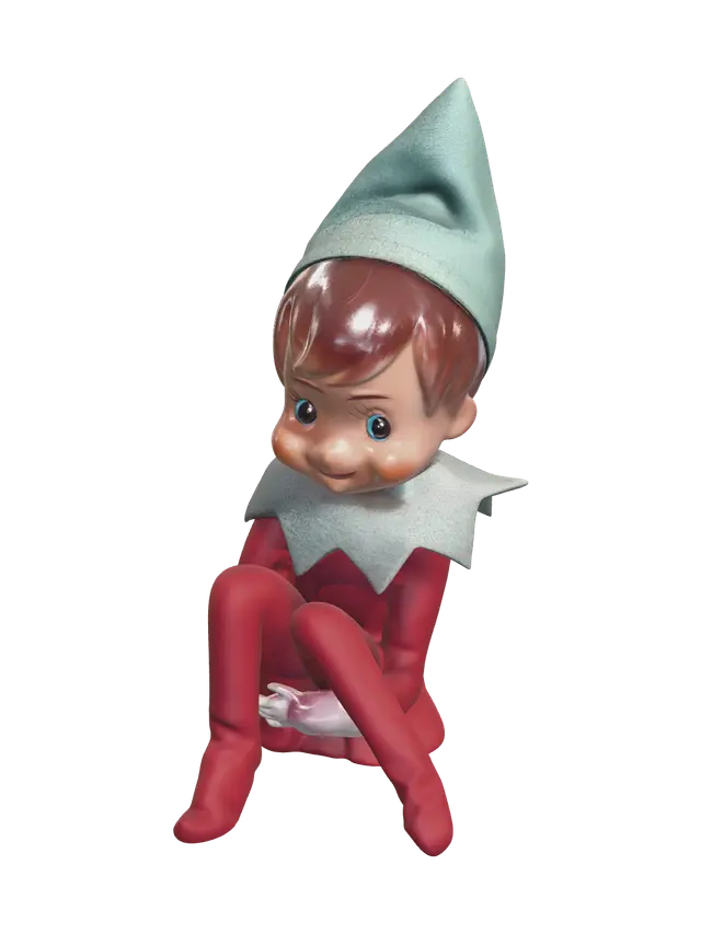 Weathered Santahelper - Holidays 3D model, vytvořený pomocí AI