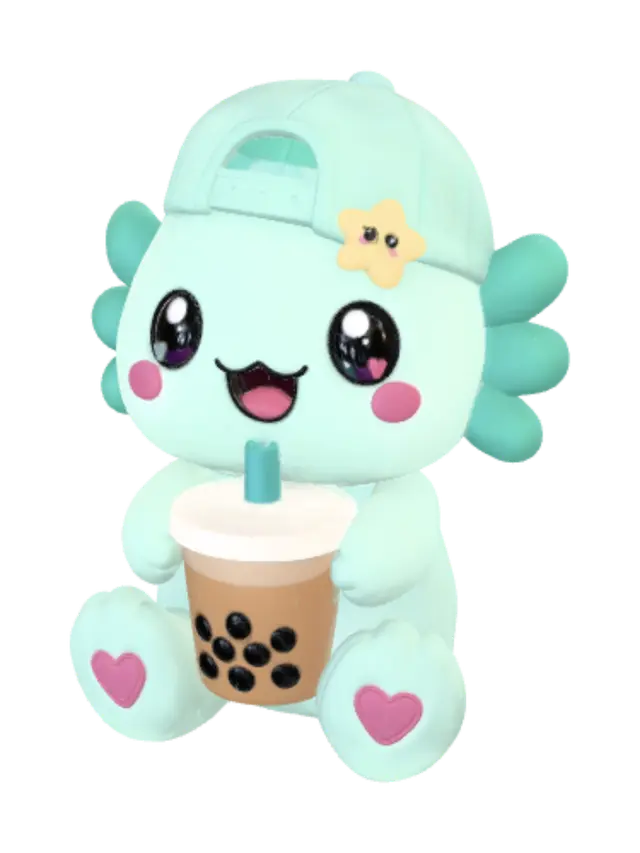 Bubble Tea Buddy 3D model, vytvořený pomocí AI
